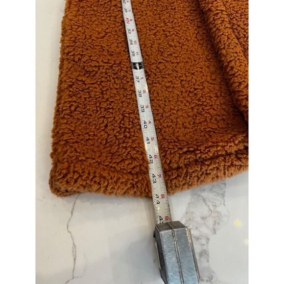 Pretty Garden Women's Knee Length Teddy Bear Fleece Coat with Hood Size L - Picture 8 of 10